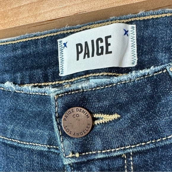 Paige Jacqueline Straight Jeans with Patches  Size 28 - Picture 3 of 7